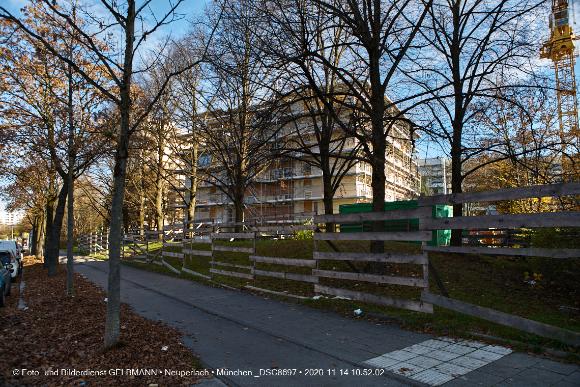 Aufstockungsbaustelle am Oskar-Maria-Graf-Ring in Neuperlach