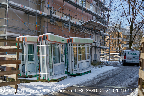 19.01.2021 - Aufstockungsbaustelle Oskar-Maria-Graf-Ring in Neuperlach