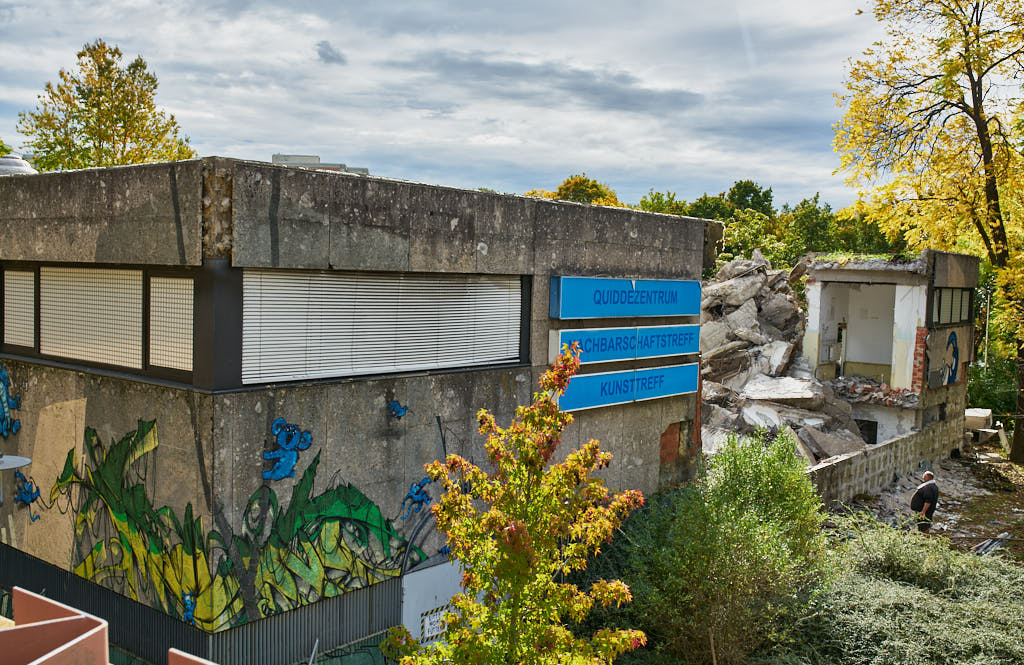 29.09.2021 - Abrissbegin des Quiddezentrums in Neuperlach